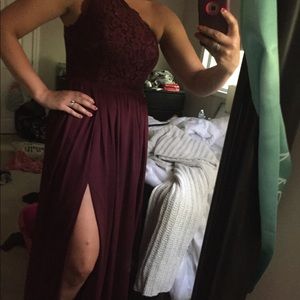 Cabernet color bridesmaid dress